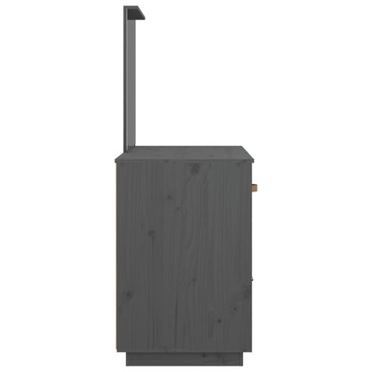 Sminkebord Grå 95x50x134 cm heltre furu