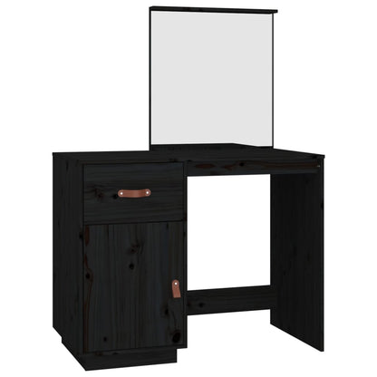 Sminkebord Svart Svart 95x50x134 cm heltre furu