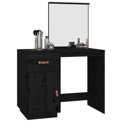 Sminkebord Svart Svart 95x50x134 cm heltre furu