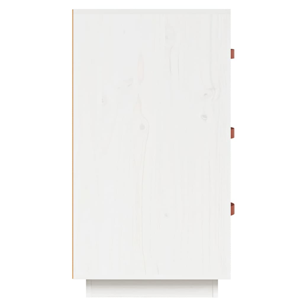 Kommode Hvit 80x40x75 cm heltre furu