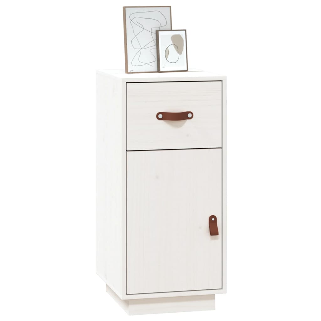 Skjenk Hvit 34x40x75 cm heltre furu