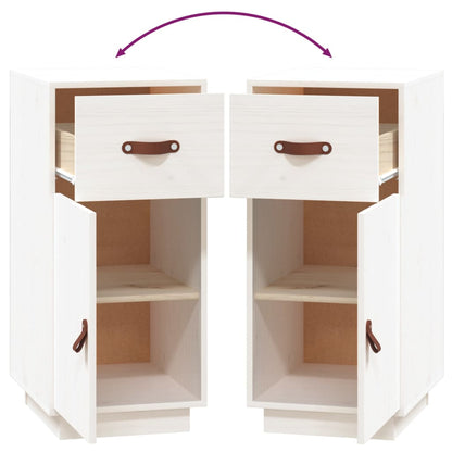 Skjenk Hvit 34x40x75 cm heltre furu