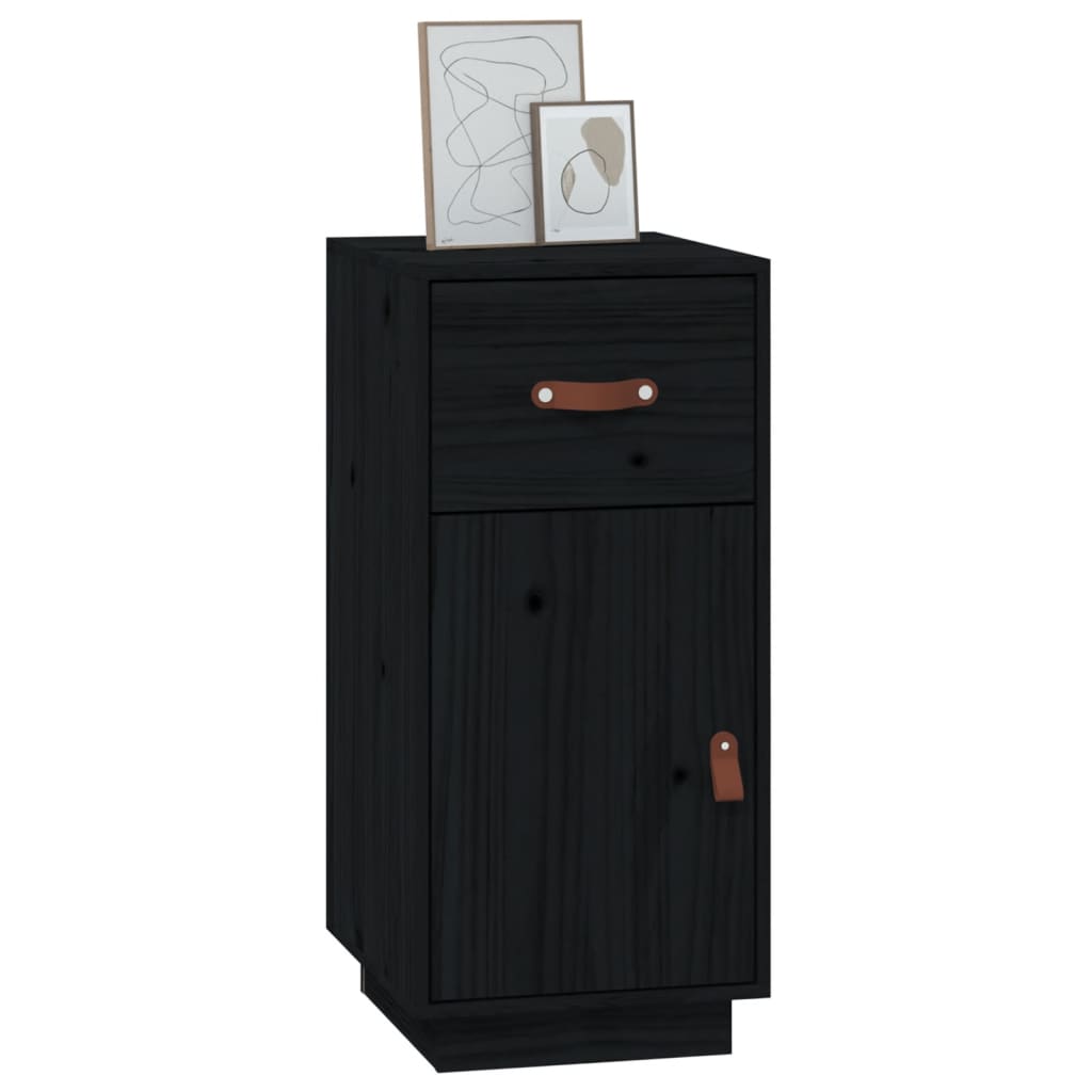 Skjenk Svart 34x40x75 cm heltre furu