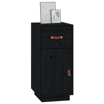 Skjenk Svart 34x40x75 cm heltre furu