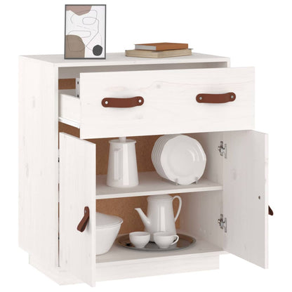 Skjenk Hvit 65,5x40x75 cm heltre furu