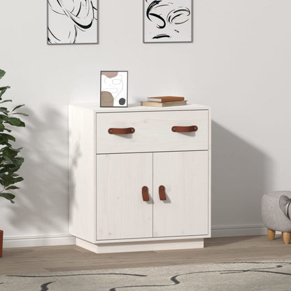 Skjenk Hvit 65,5x40x75 cm heltre furu