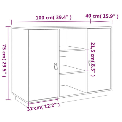 Kommode Tre 100x40x75 cm heltre furu