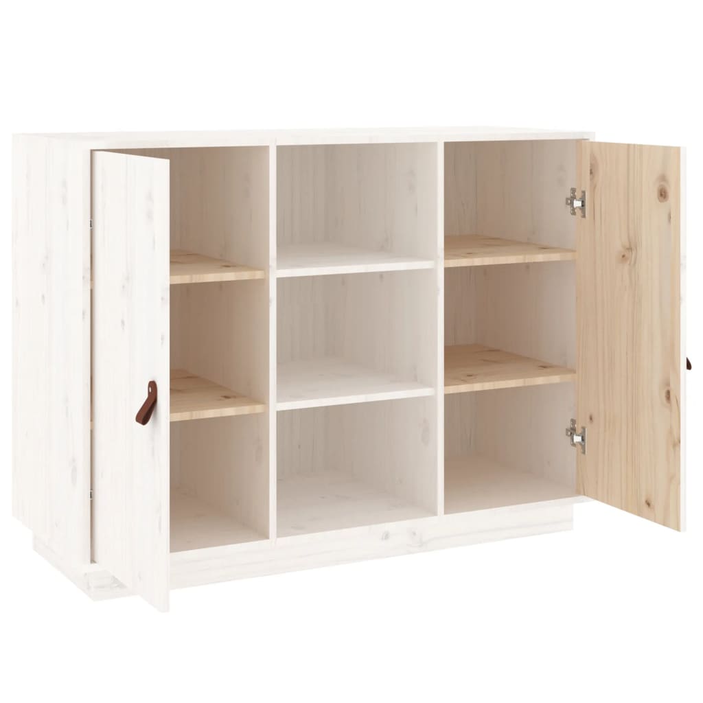 Skap Hvit 100x40x75 cm heltre furu
