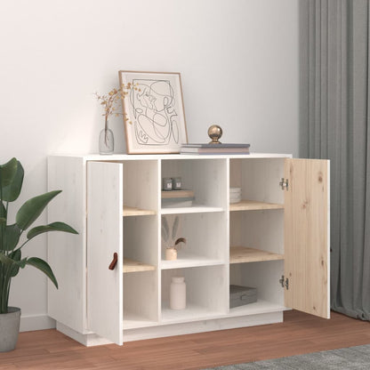 Skap Hvit 100x40x75 cm heltre furu