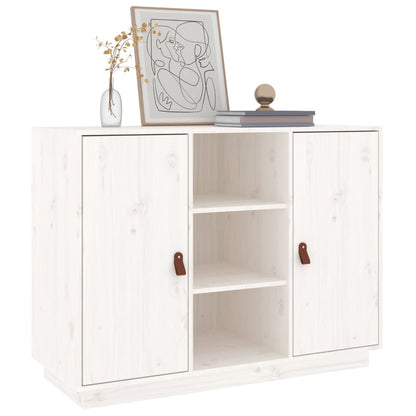 Skap Hvit 100x40x75 cm heltre furu