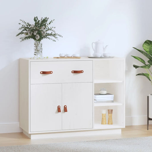 Skjenk Hvit 98,5x40x75 cm heltre furu