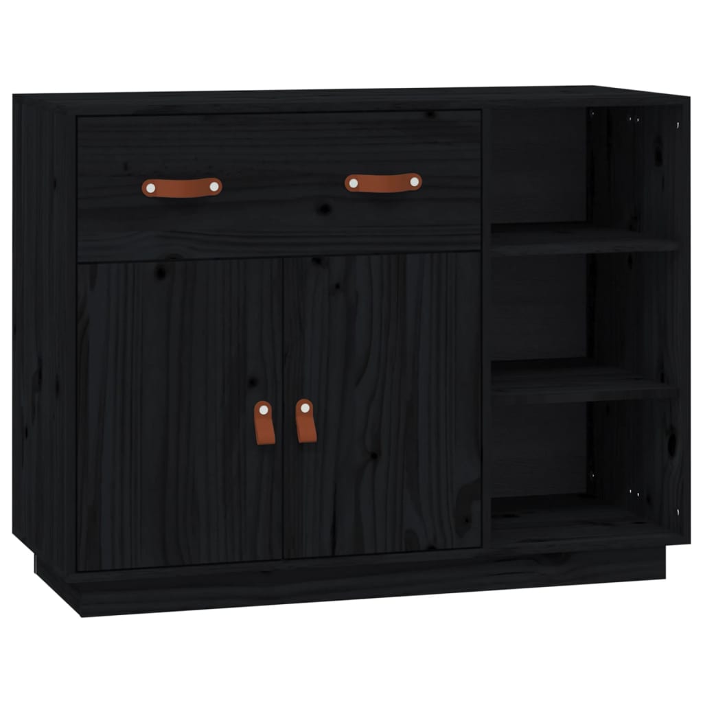 Skjenk Svart 98,5x40x75 cm heltre furu