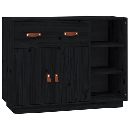 Skjenk Svart 98,5x40x75 cm heltre furu