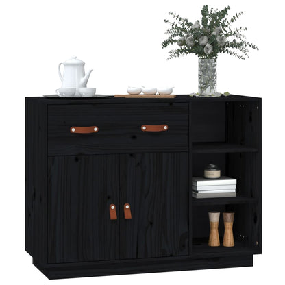 Skjenk Svart 98,5x40x75 cm heltre furu