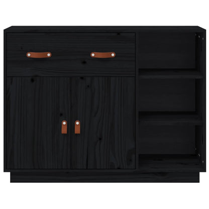 Skjenk Svart 98,5x40x75 cm heltre furu