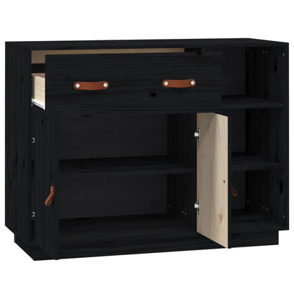 Skjenk Svart 98,5x40x75 cm heltre furu