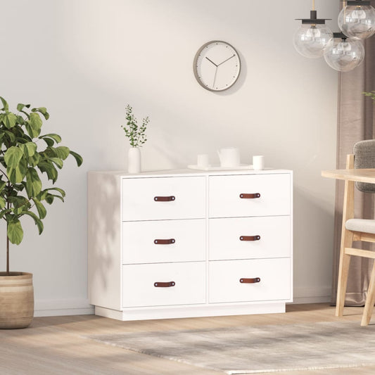 Skjenk Hvit 100x40x75 cm heltre furu