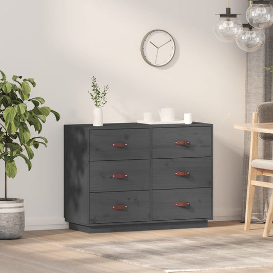 Skjenk Grå 100x40x75 cm heltre furu