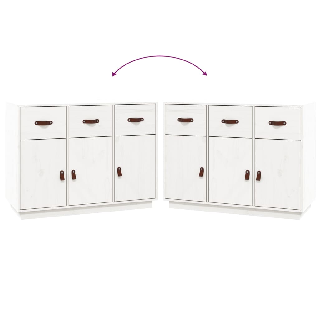 Skjenk Hvit 100x40x75 cm heltre furu