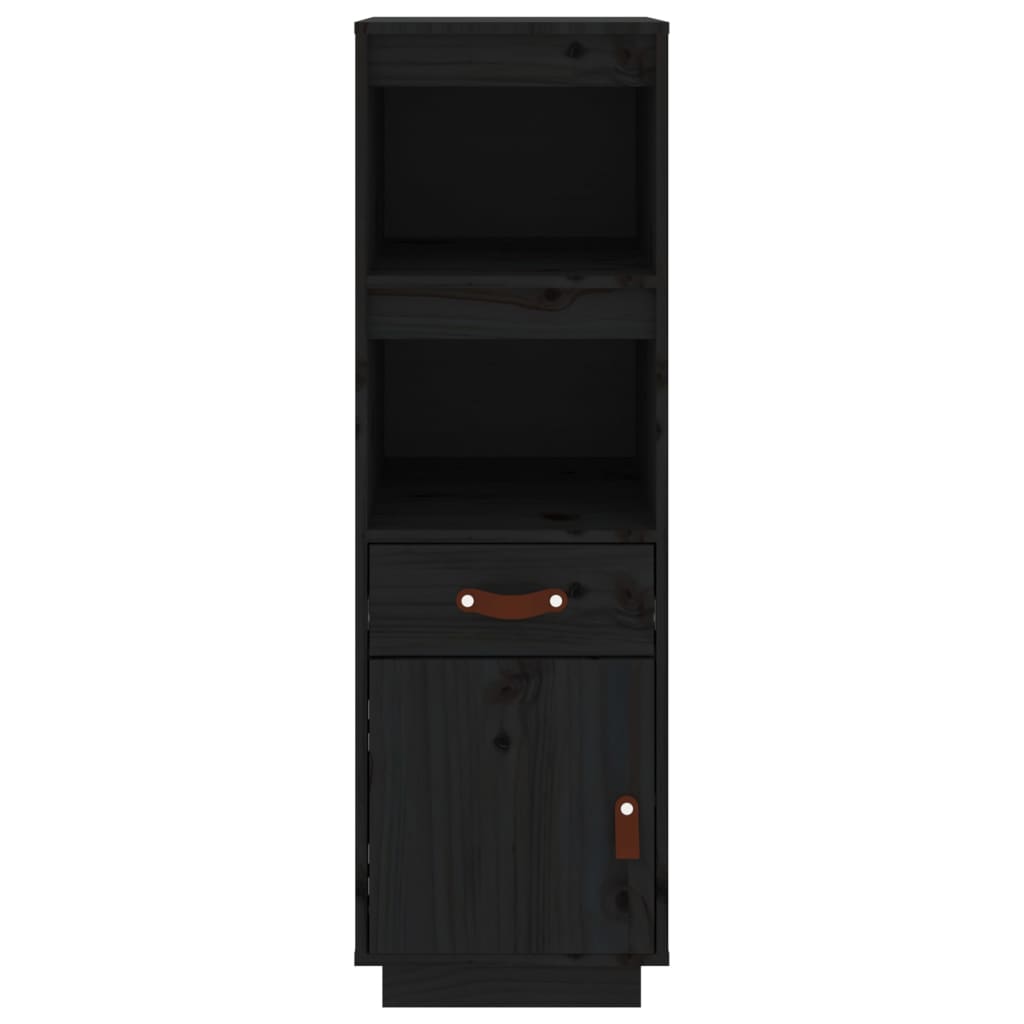 Skap svart 34x40x108,5 cm heltre furu