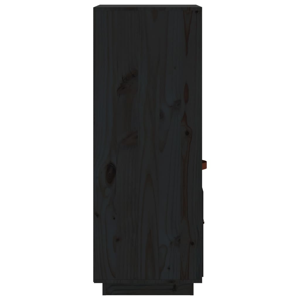 Skap svart 34x40x108,5 cm heltre furu