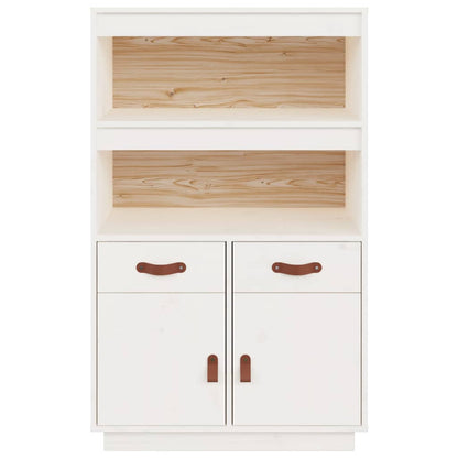 Vitrineskap Hvit 67x40x108,5 cm heltre furu