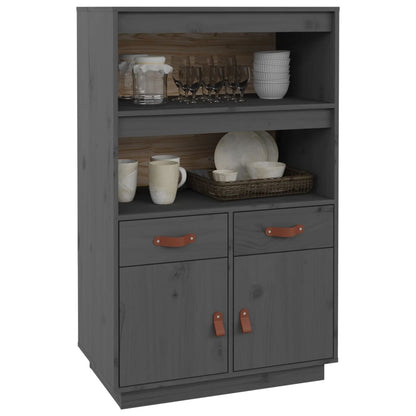 Skap Grå 67x40x108,5 cm heltre furu