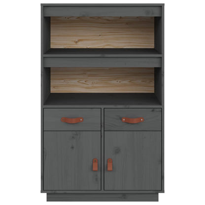 Skap Grå 67x40x108,5 cm heltre furu