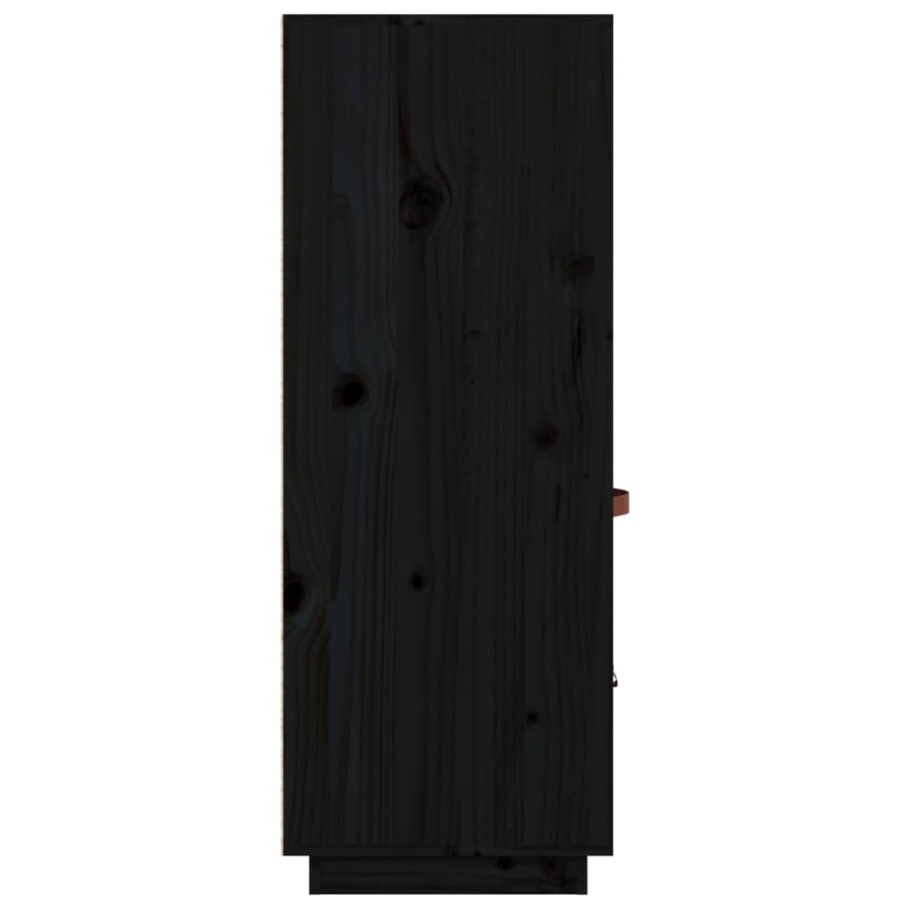 Skap svart 67x40x108,5 cm heltre furu