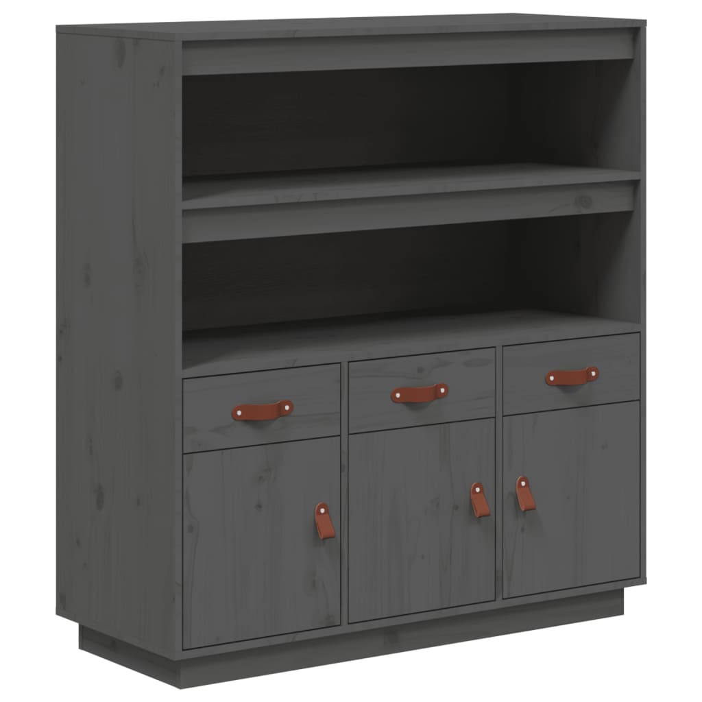 Skap Grå 100x40x108,5 cm heltre furu