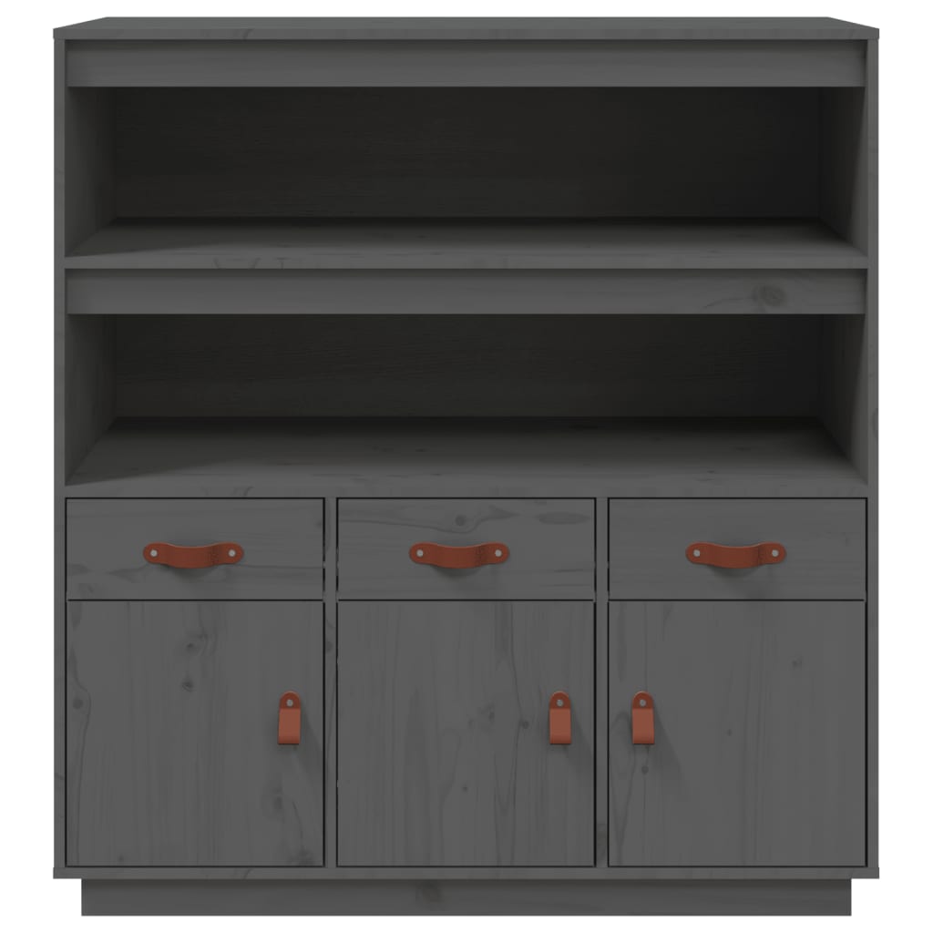 Skap Grå 100x40x108,5 cm heltre furu