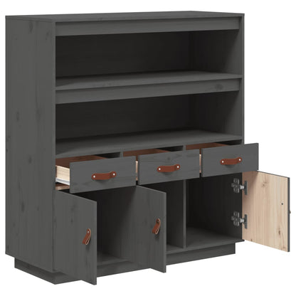 Skap Grå 100x40x108,5 cm heltre furu