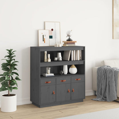 Skap Grå 100x40x108,5 cm heltre furu