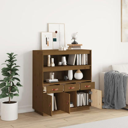 Vitrineskap Tre Honningbrun 100x40x108,5 cm heltre furu