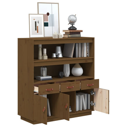 Vitrineskap Tre Honningbrun 100x40x108,5 cm heltre furu