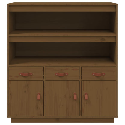 Vitrineskap Tre Honningbrun 100x40x108,5 cm heltre furu