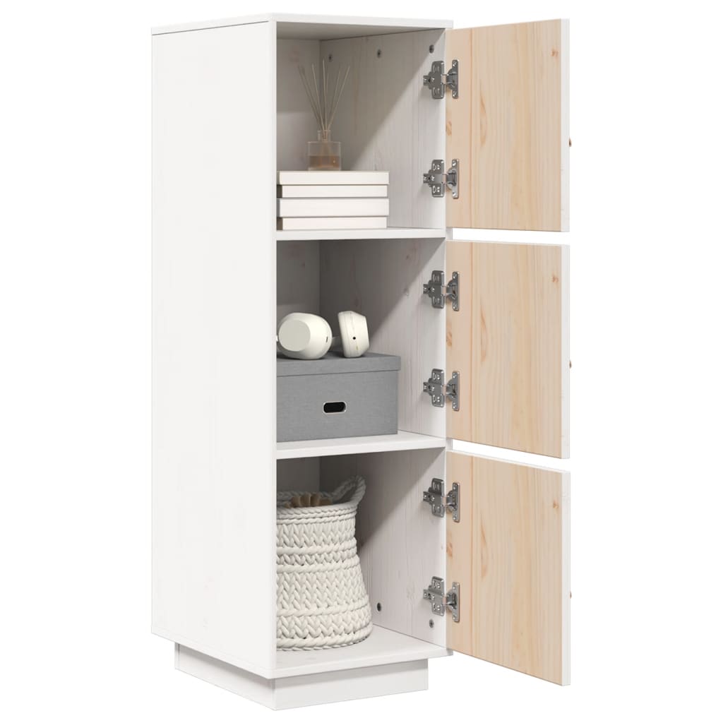 Skap hvit 34x40x108,5 cm heltre furu