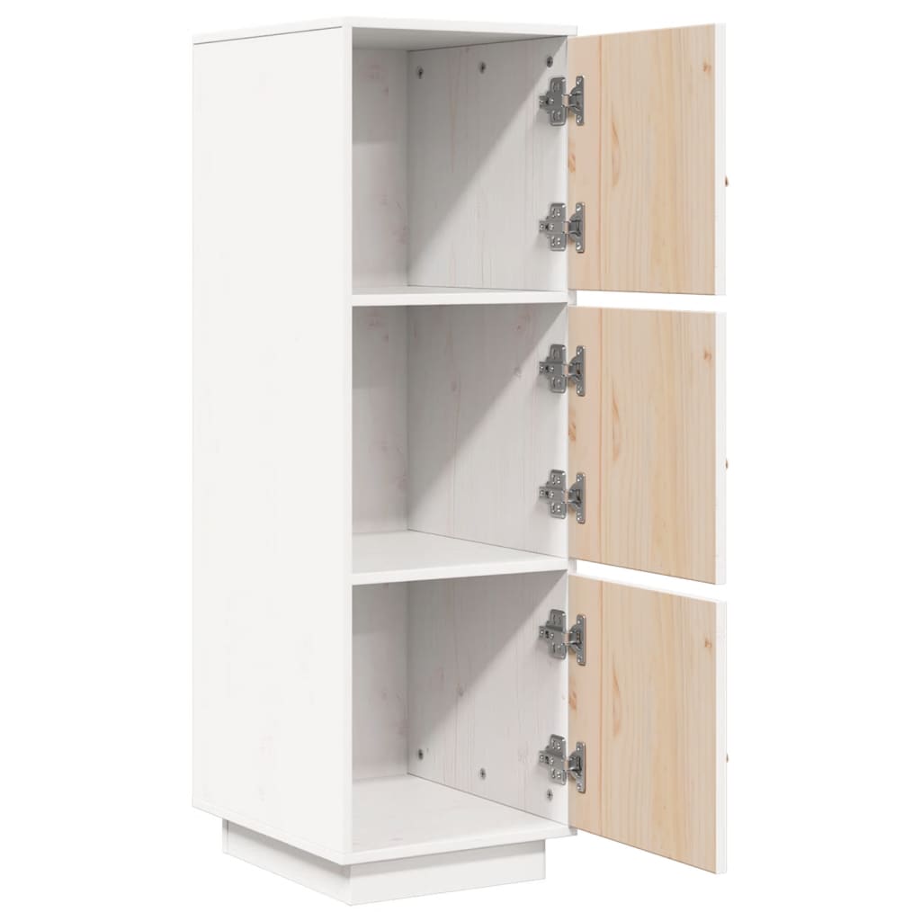 Skap hvit 34x40x108,5 cm heltre furu