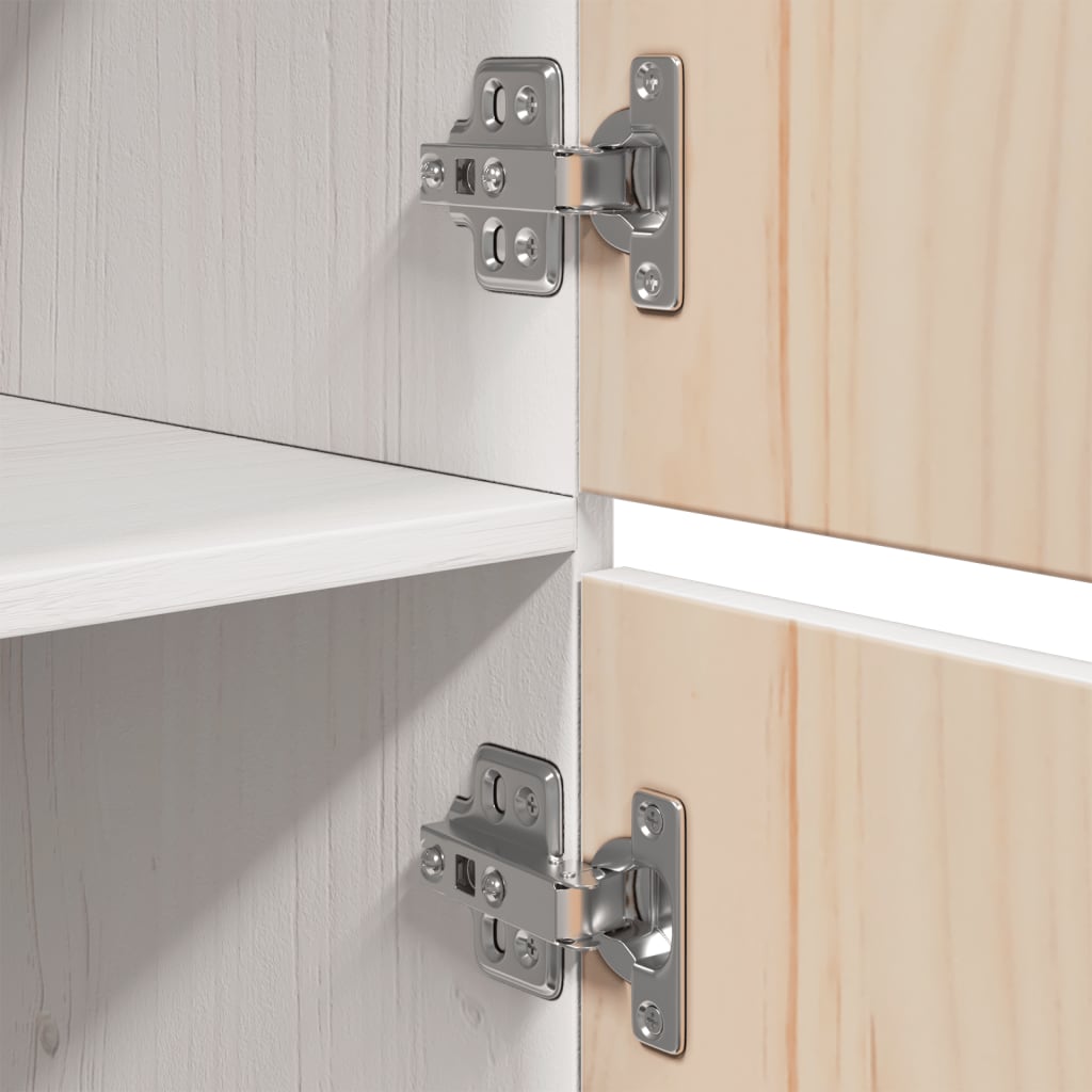 Skap hvit 34x40x108,5 cm heltre furu