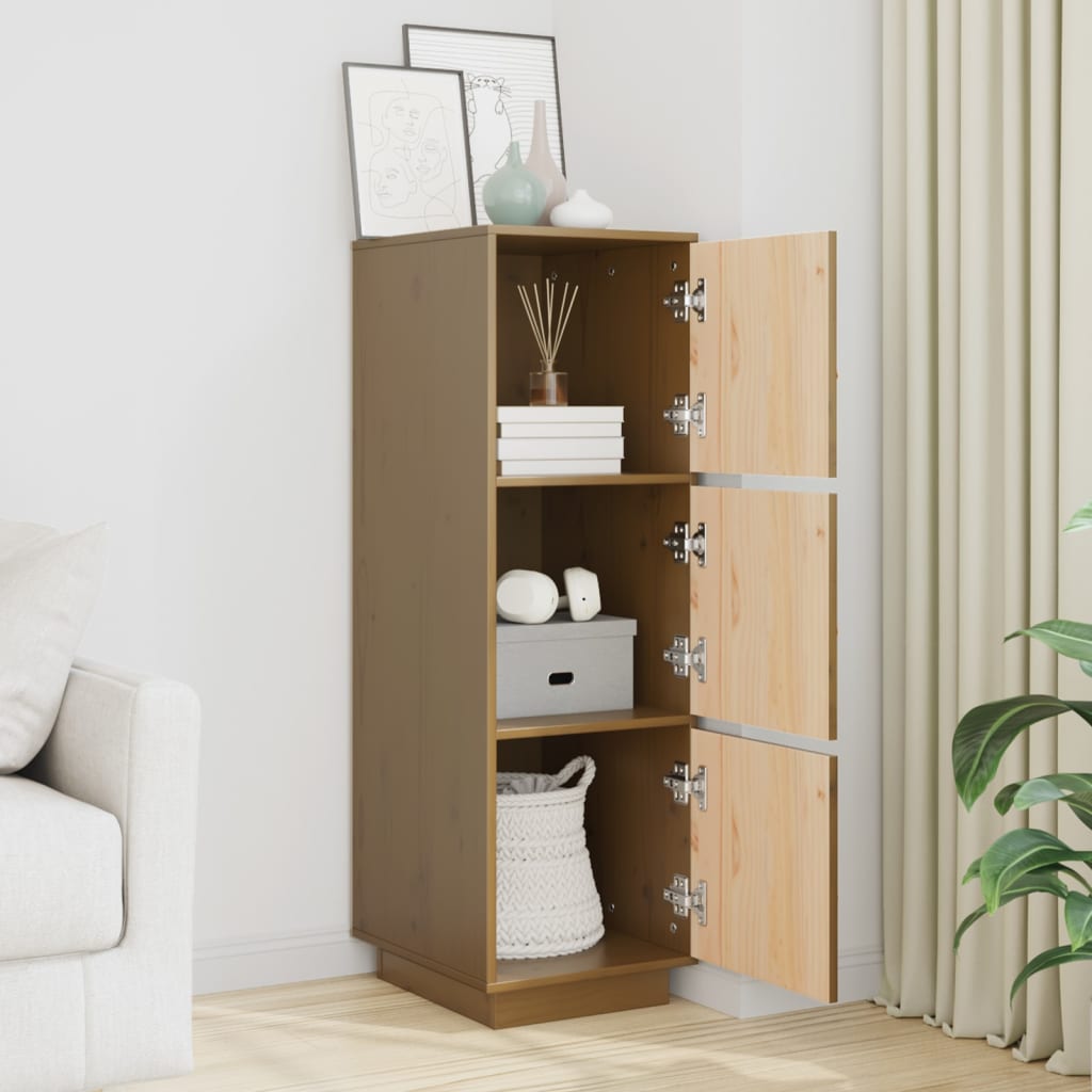 Skap honningbrun 34x40x108,5 cm heltre furu