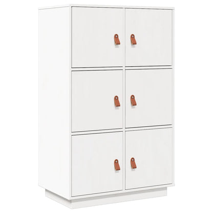 Vitrineskap Hvit 67x40x108,5 cm heltre furu