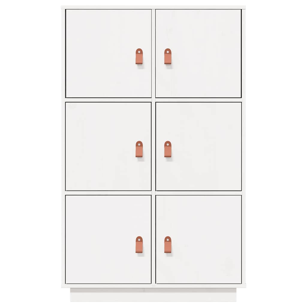 Skap hvit 67x40x108,5 cm heltre furu