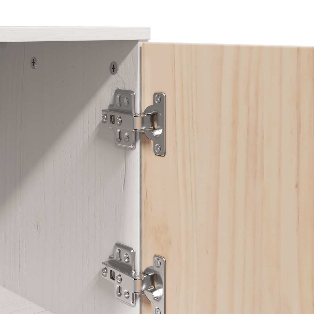 Skap hvit 67x40x108,5 cm heltre furu