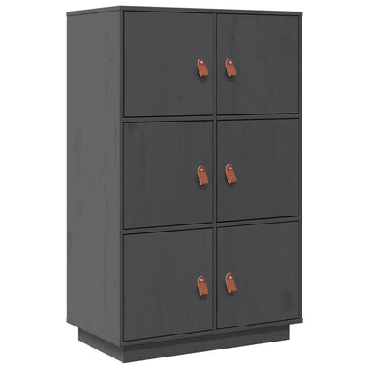 Skap Grå 67x40x108,5 cm heltre furu