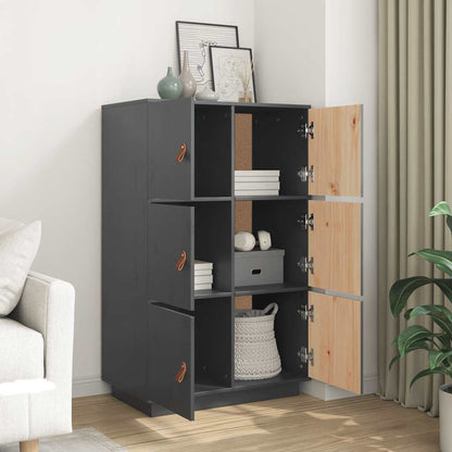 Skap Grå 67x40x108,5 cm heltre furu