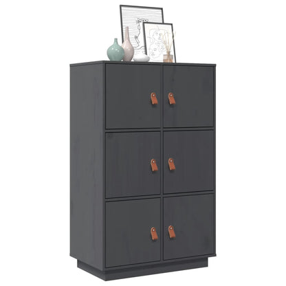 Skap Grå 67x40x108,5 cm heltre furu