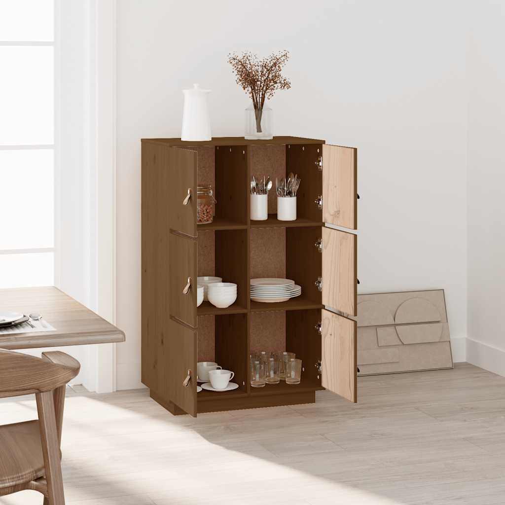 Skap honningbrun 67x40x108,5 cm heltre furu