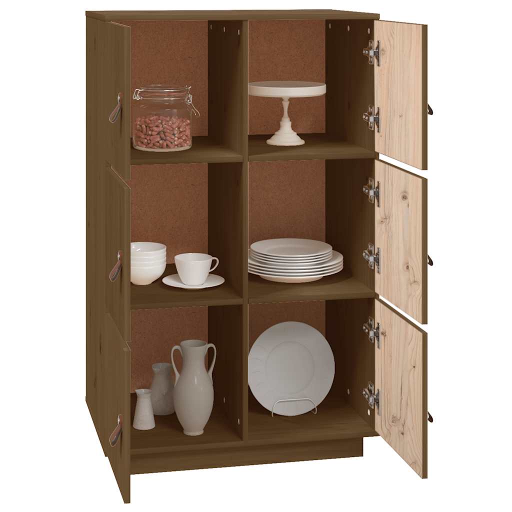 Skap honningbrun 67x40x108,5 cm heltre furu