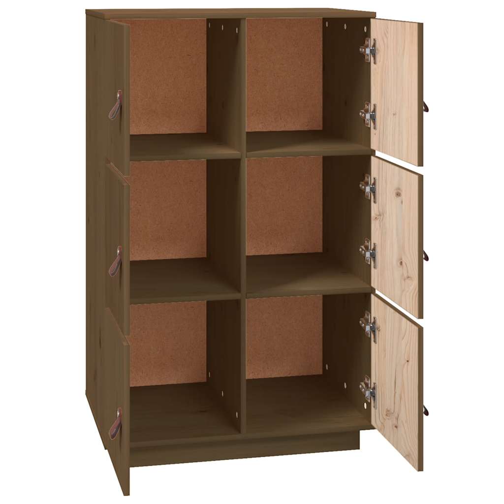 Skap honningbrun 67x40x108,5 cm heltre furu