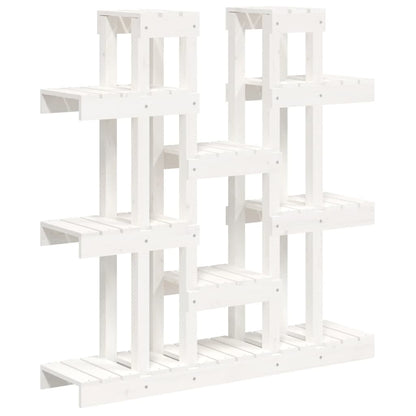 Plantestativ hvit 104,5x25x109,5 cm heltre furu